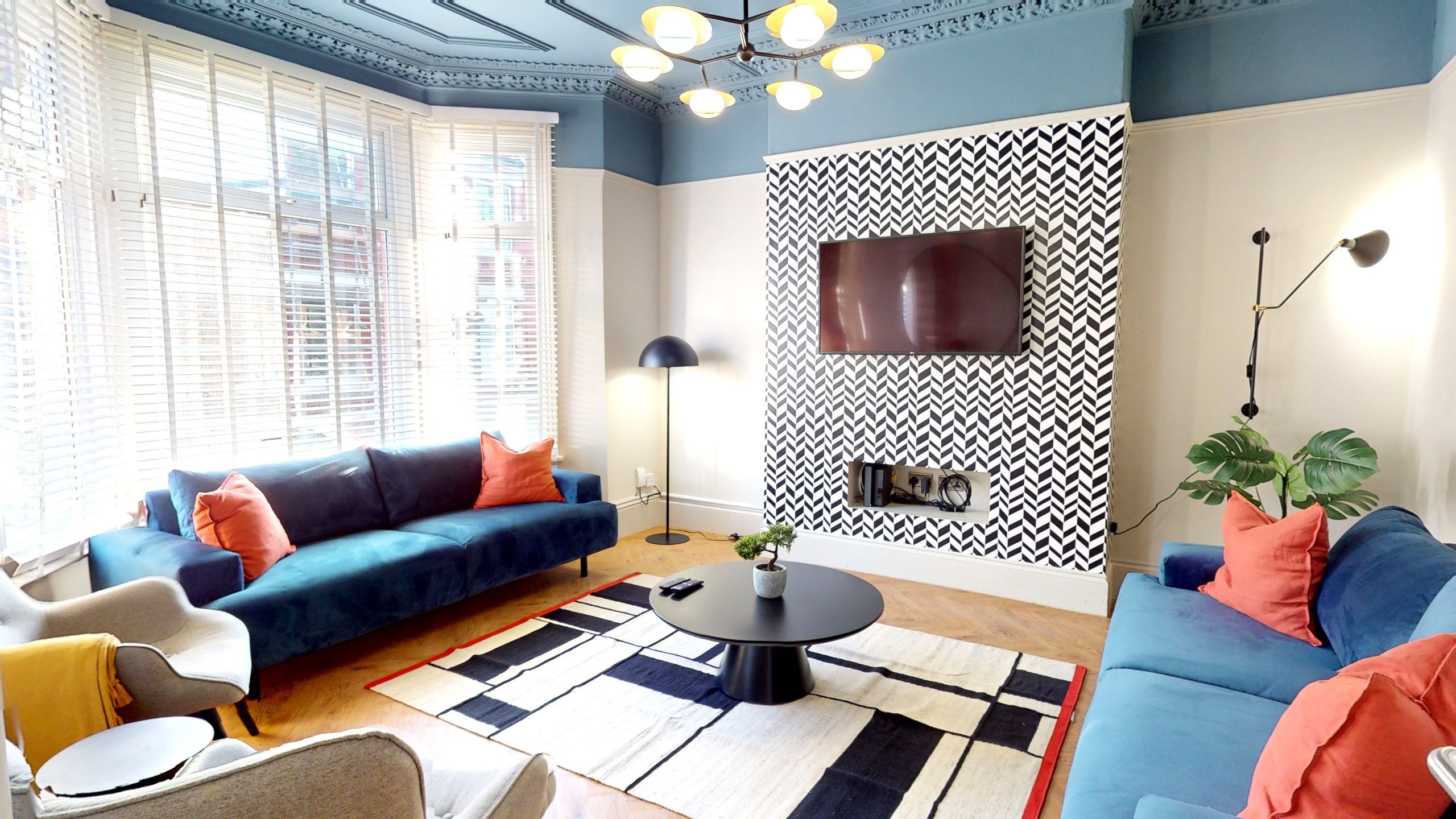 Refurbished living room in Liverpool home, part of a complete residential renovation by Urbanex Construction.