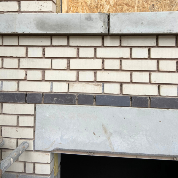 Hartington Road Liverpool construction detail showing precise brickwork and concrete lintel installation