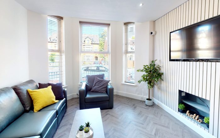 Completed living room interior following full residential build and fit-out by Urbanex Construction.