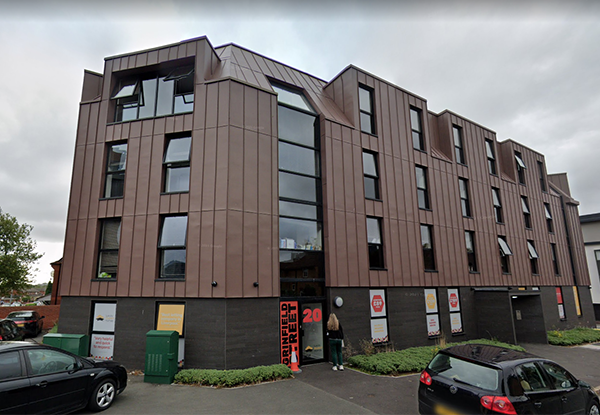 Completed student accommodation block in Grinfield Street Liverpool developed and refurbished by Urbanex Construction.