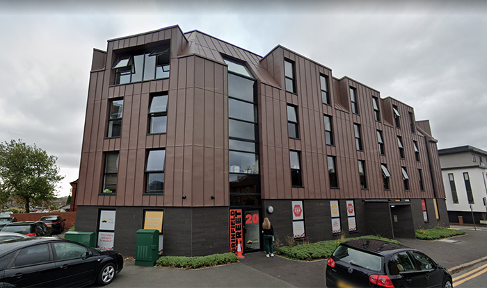 Completed student accommodation block in Grinfield Street Liverpool developed and refurbished by Urbanex Construction.